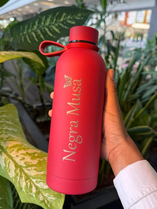 Garrafa Térmica de Aço Inoxidável Vermelha com Alça