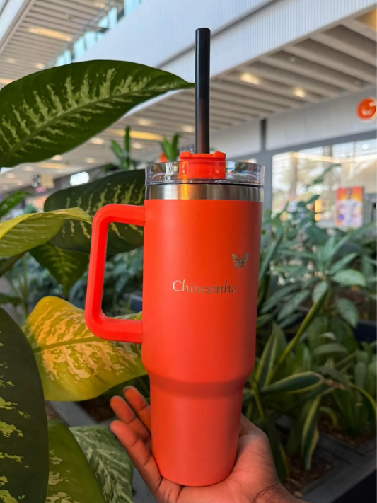 Copo Térmico Grande com Alça e Canudo - Edição Especial