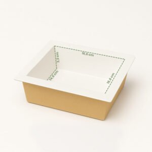 Marmita quadrada kraft 500 ml
